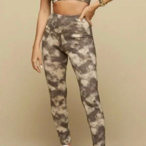 tan + Lines Pants - Tan Lines by Sivan Ayla Cocoa Clouds Brown Cream Leggings Small